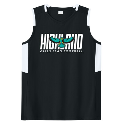 Ladies Sleeveless Colorblock DriFit Performance V-Neck Tee Thumbnail