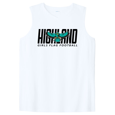 Ladies Sleeveless Colorblock DriFit Performance V-Neck Tee - Black Logo Thumbnail