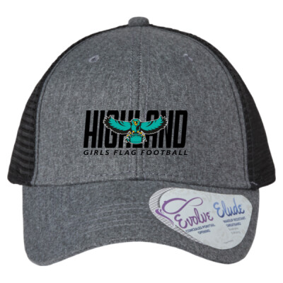 Ladies "Charlie" Modern Trucker w/ Ponytail Hole - Black Logo Thumbnail