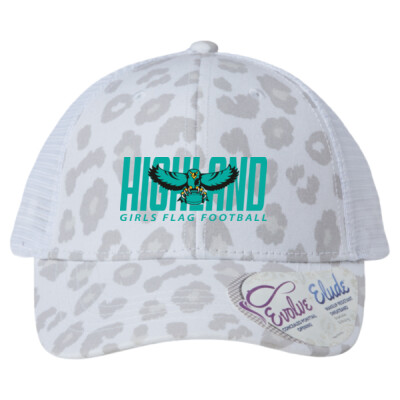 Ladies "Charlie" Modern Trucker w/ Ponytail Hole - Teal Logo Thumbnail