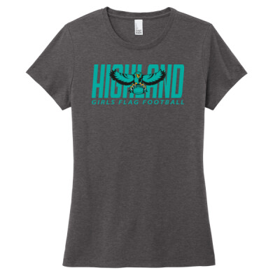 Ladies District Triblend Tee - Teal Logo Thumbnail