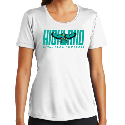 Ladies DriFit Performance Tee - Teal Logo Thumbnail