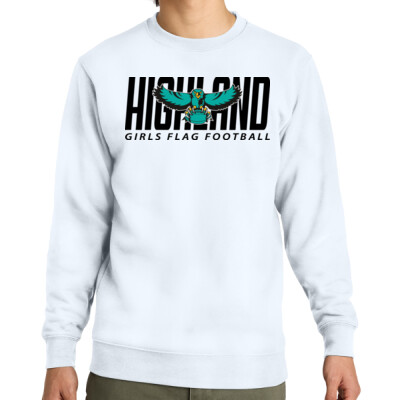 Adult Unisex District Fleece Crewneck - Black Logo Thumbnail