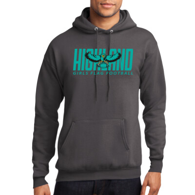 Adult Unisex Fleece Pullover Hoodie - Teal Logo Thumbnail