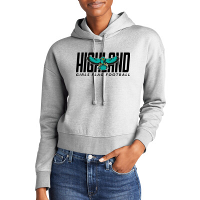 Ladies District Fleece Hoodie - Black Logo Thumbnail