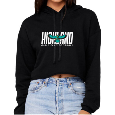 Ladies Bella + Canvas Fleece Crop Hoodie Thumbnail
