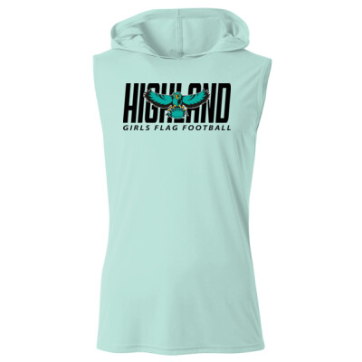 Adult A4 Unisex Sleeveless DriFit Hooded Tee - Black Logo Thumbnail